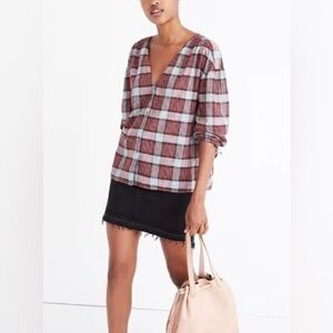 Madewell Morning View Plaid Button Down Shirt